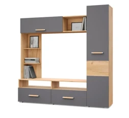 Мини-стенка Виора, Дуб золотой/графит