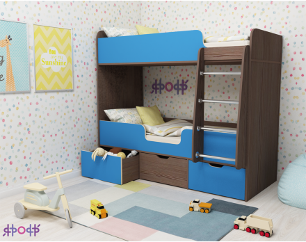 Кровать 2-х ярусная Малыш Двойняшка 